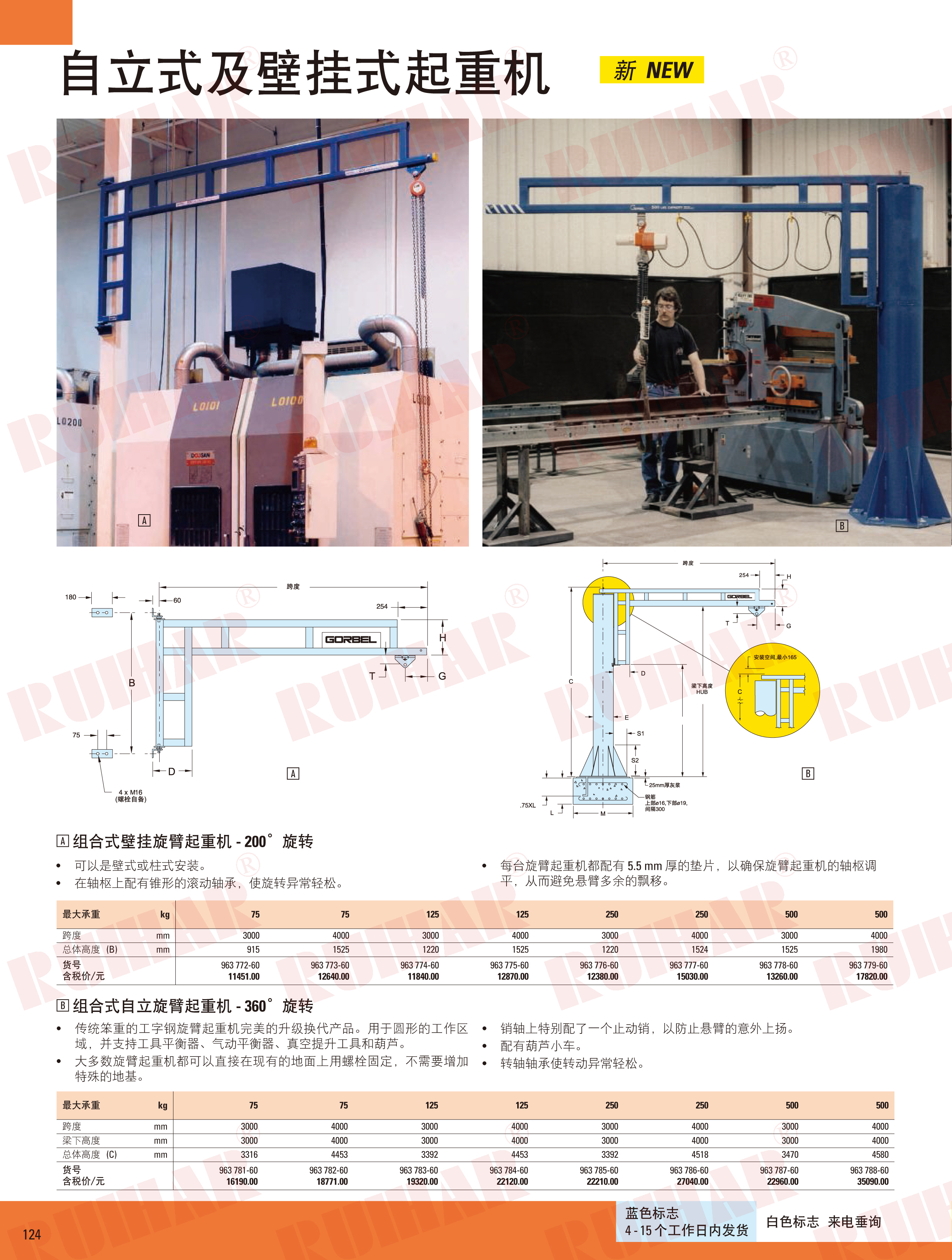 組合式壁掛旋臂起重機(jī)